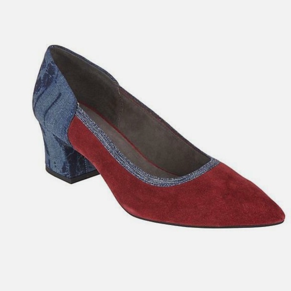 LOGO by Lori Goldstein Shoes - Women’s Dress Shoes Size 7 LOGO by Lori Goldstein Co Mixed Media Block Heel NEW